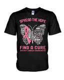 Spread The Hope Find A Cure - Breast Cancer Awareness T-shirt and Hoodie 0822