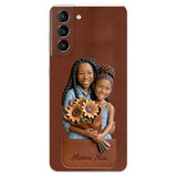 I Love You - Personalized Mother 3D Embossed Leather Phone Case
