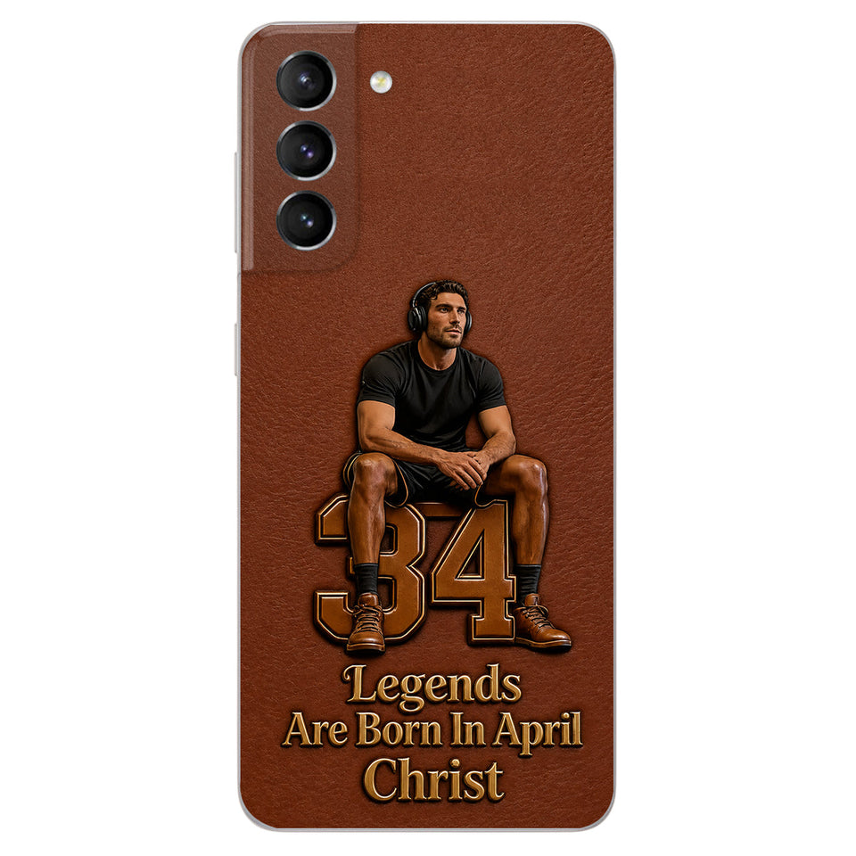 Happy Birthday Legends - Personalized Birthday 3D Embossed Leather Phone Case