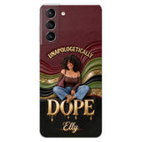 Happy Juneteeth, Black History, Black Pride - Personalized African American 3D Embossed Leather Phone Case