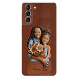 I Love You - Personalized Mother 3D Embossed Leather Phone Case