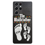 The Blackfather - Personalized Father 3D Embossed Leather Phone Case