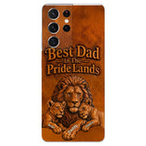 Papa Lion - Personalized Father 3D Embossed Leather Phone Case