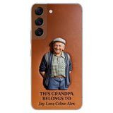 Together Always Case - Personalized Grandpa 3D Embossed Leather Phone Case