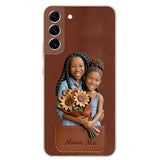 I Love You - Personalized Mother 3D Embossed Leather Phone Case