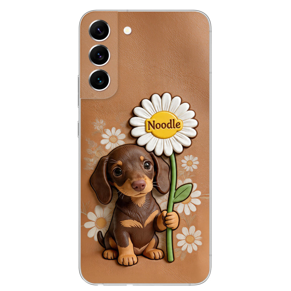 Custom Any Photo - Personalized Dog 3D Embossed Leather Phone Case