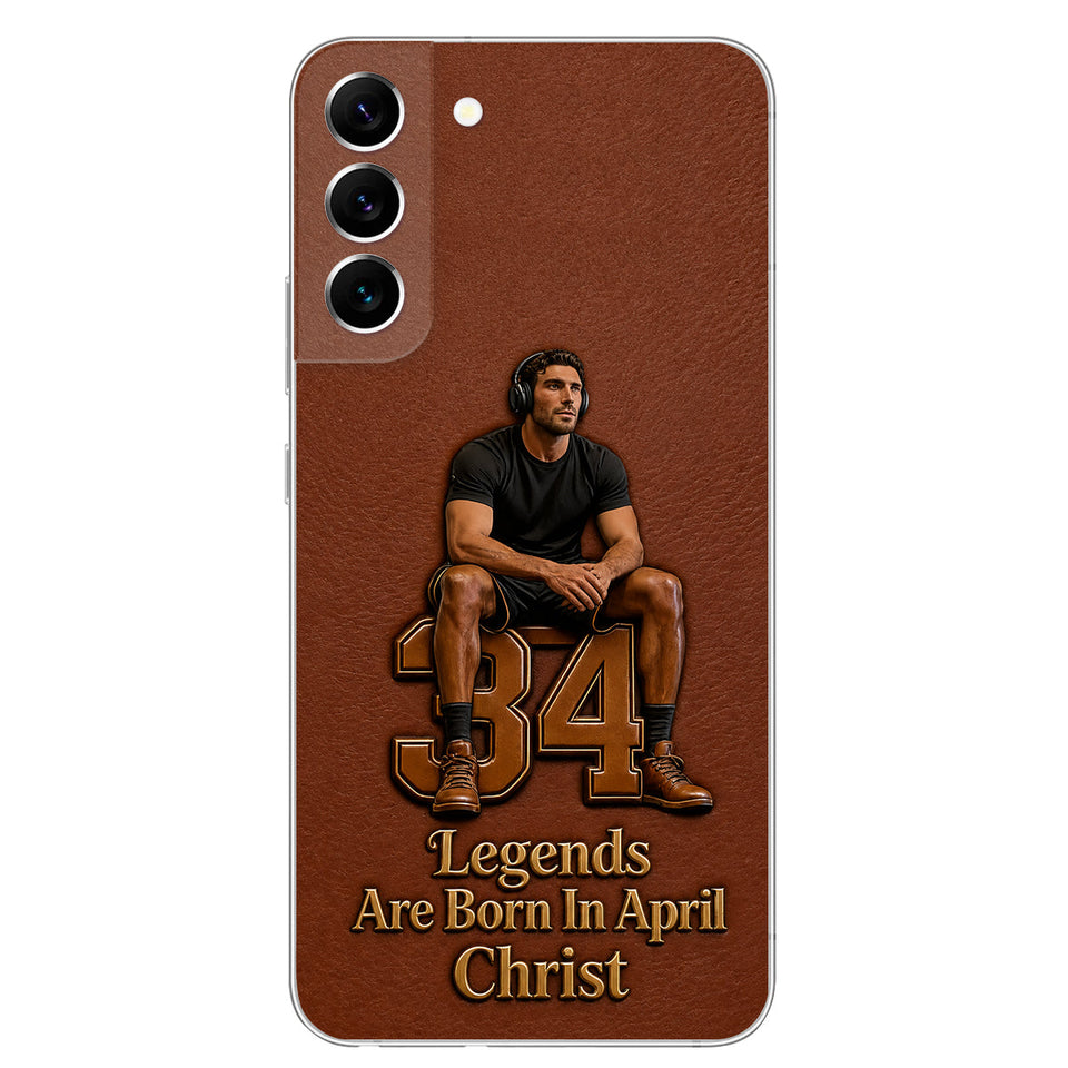 Happy Birthday Legends - Personalized Birthday 3D Embossed Leather Phone Case