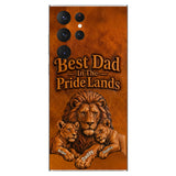 Papa Lion - Personalized Father 3D Embossed Leather Phone Case