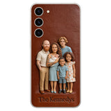Custom Any Photo - Personalized Family Leather Phone Case