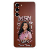 Any Title - Gifts For Nurse, Doctor - Personalized Nurse 3D Embossed Leather Phone Case
