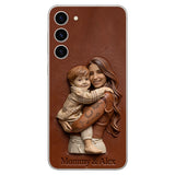 Custom Any Photo Gift For Mom, Grandma - Personalized Mother Leather Phone Case
