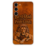 Papa Lion - Personalized Father 3D Embossed Leather Phone Case