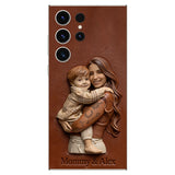 Custom Any Photo Gift For Mom, Grandma - Personalized Mother Leather Phone Case