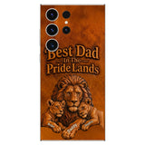 Papa Lion - Personalized Father 3D Embossed Leather Phone Case