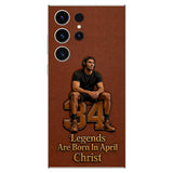 Happy Birthday Legends - Personalized Birthday 3D Embossed Leather Phone Case