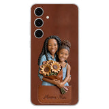 I Love You - Personalized Mother 3D Embossed Leather Phone Case