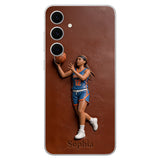 Love Basketball - Personalized Basketball Leather Phone Case
