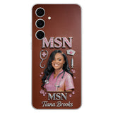 Any Title - Gifts For Nurse, Doctor - Personalized Nurse 3D Embossed Leather Phone Case
