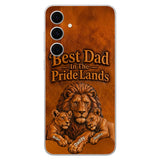 Papa Lion - Personalized Father 3D Embossed Leather Phone Case