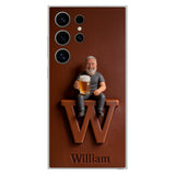 Custom Any Photo - Personalized Beer 3D Embossed Leather Phone Case
