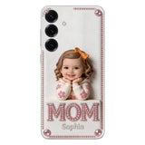 Mother's Day Gift, Custom From Any Photo - Personalized Mother 3D Embossed Leather Phone Case