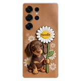 Custom Any Photo - Personalized Dog 3D Embossed Leather Phone Case