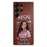 Any Title - Gifts For Nurse, Doctor - Personalized Nurse 3D Embossed Leather Phone Case