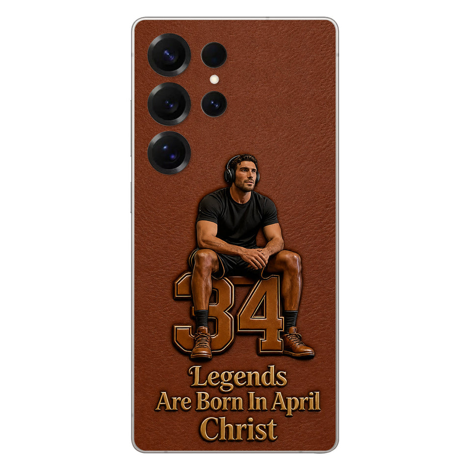 Happy Birthday Legends - Personalized Birthday 3D Embossed Leather Phone Case