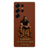 Happy Birthday Legends - Personalized Birthday 3D Embossed Leather Phone Case