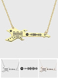 Rock N' Roll - Personalized Guitar Shaped Necklace