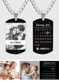 Personalized Engraved Spotify Photo With Calendar Charm