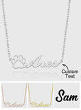 Personalized Dog Pet Paw Print Name Charm