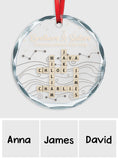 Forever Linked - Personalized Sibling Round Shaped Glass Ornament
