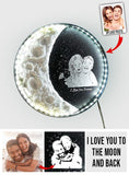 Photo Moon With DIY Clay - Personalized Couple Any Name Moon DIY Lamp