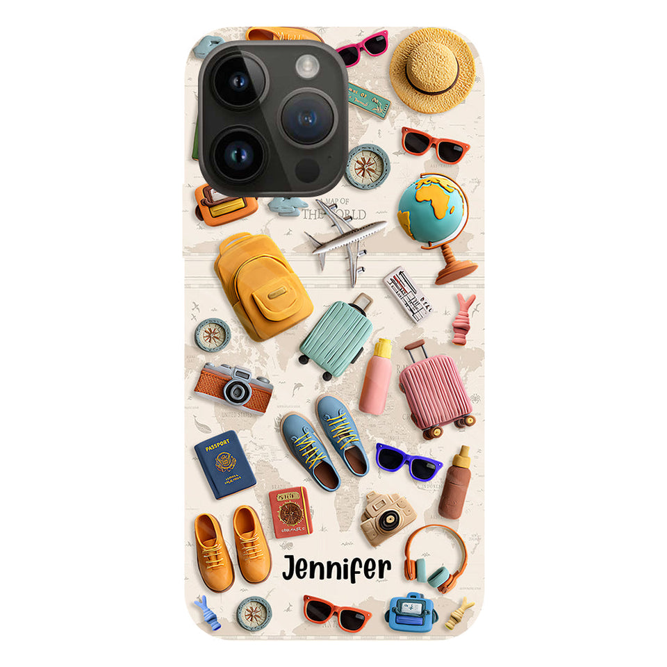 Just A Girl Who Loves Traveling - Personalized Travelling Full Print Phone Case