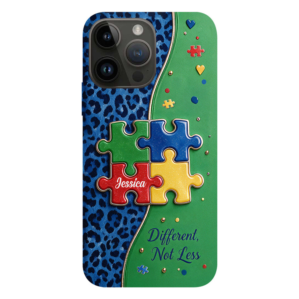 Different Not Less - Personalized Autism Awareness Full Print Phone Case