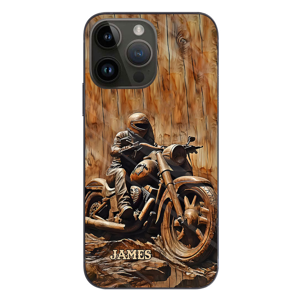 Never Underestimate An Old Man With A Motorcycle - Personalized Biker Phone Case
