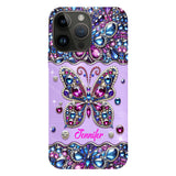 Sparkle Butterfly - Personalized Butterfly Full Print Phone Case