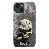 Skull Cigar - Personalized Skull Full Print Phone Case