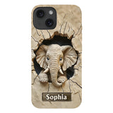 Love Elephant - Personalized Elephant Full Print Phone Case