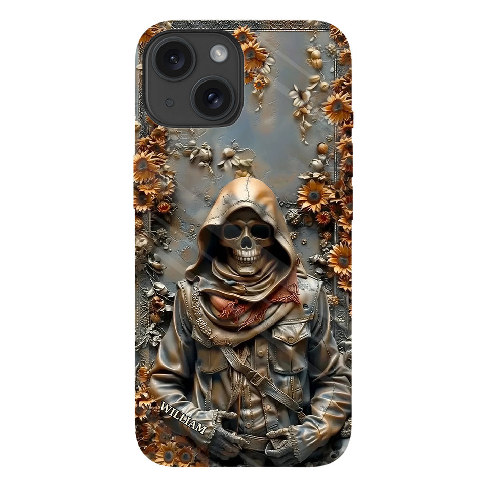 Vintage Skull - Personalized Skull Full Print Phone Case