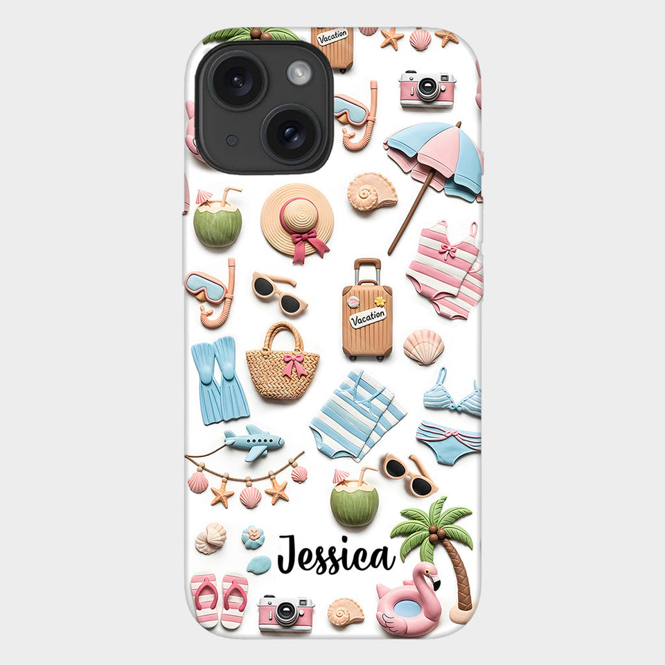 Beach Lovin' Girl - Personalized Sea Lover Full Print Phone Case