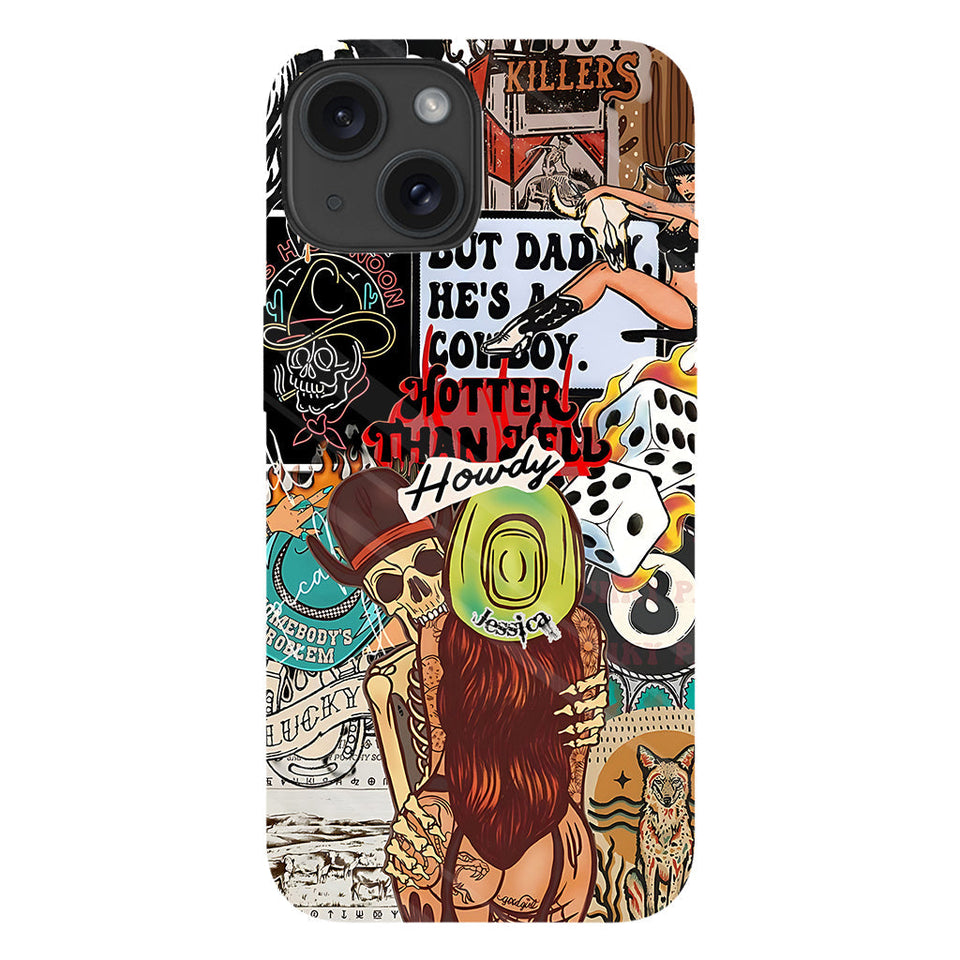 Howdy Cowgirl - Personalized Cowgirl Full Print Phone Case