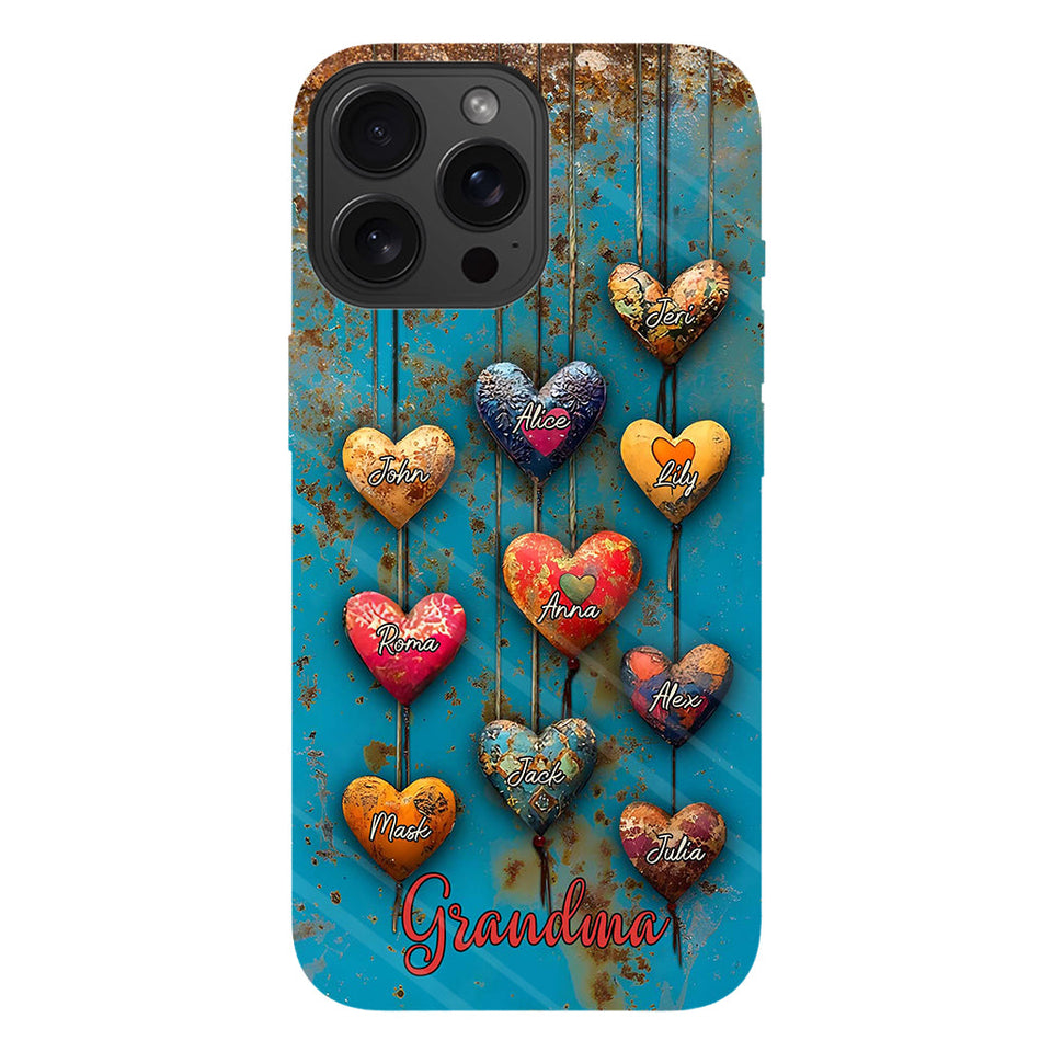 Grandma's Mom's Sweethearts - Personalized Grandma Full Print Phone Case