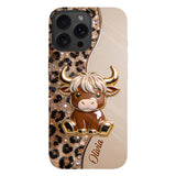 Love Highland Cows - Personalized Highland Cow Full Print Phone Case