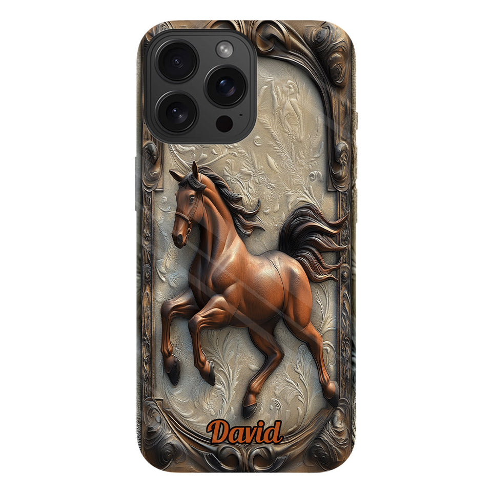 Love Horse - Personalized Horse Full Print Phone Case