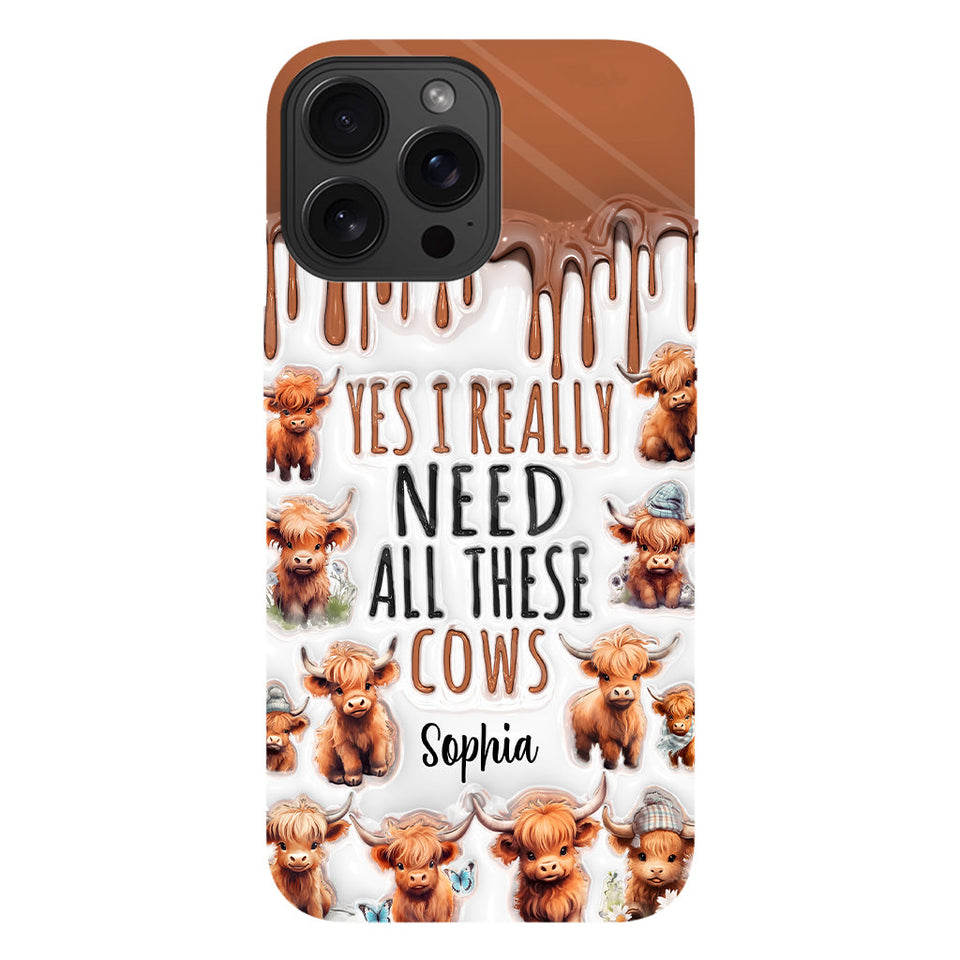 Yes I Really Need All These Cows - Personalized Full Print Phone Case