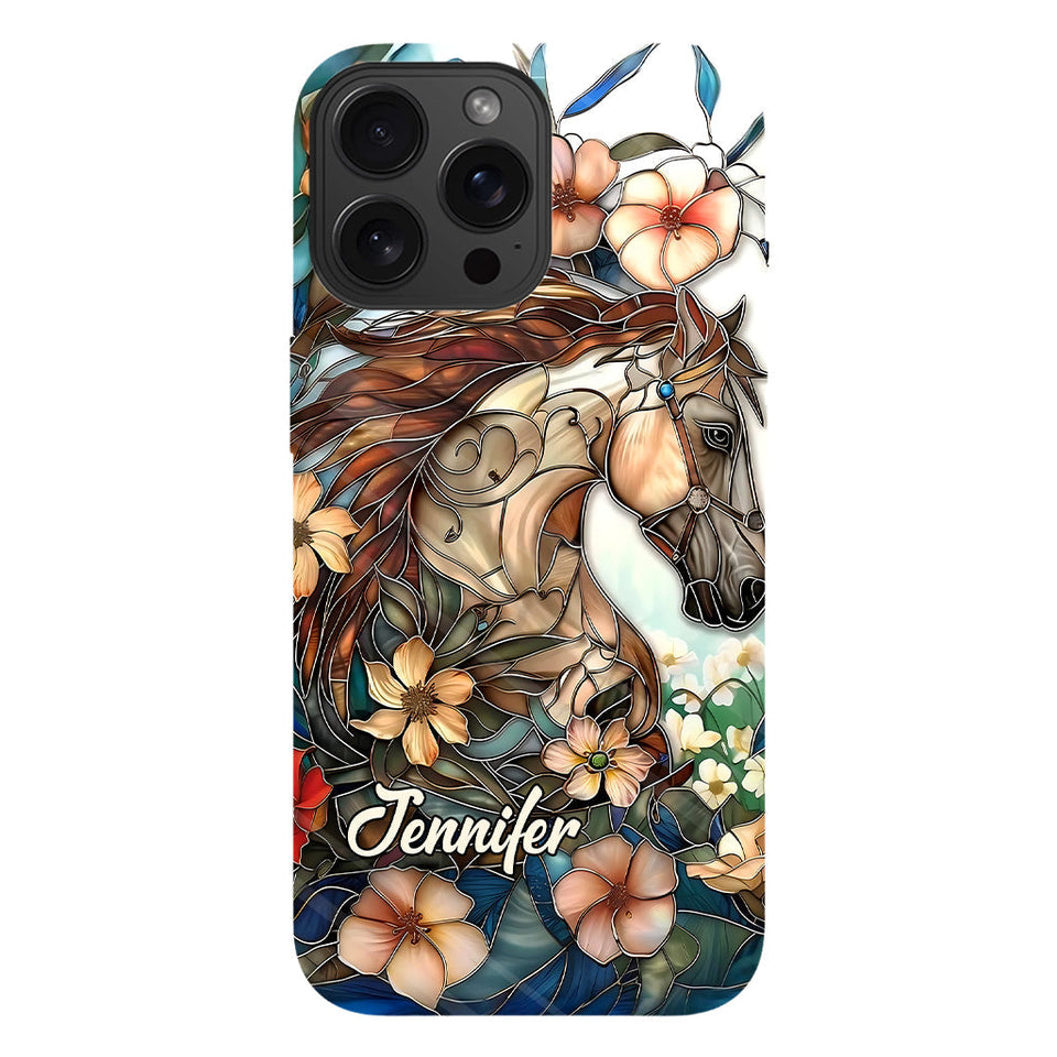Love Horses - Personalized Horse Full Print Phone Case