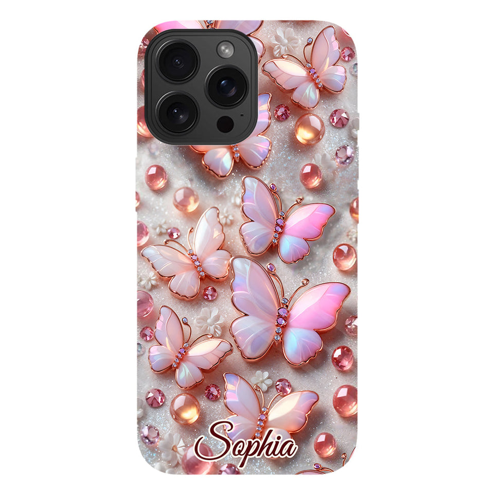 Stunning Butterflies - Personalized Butterfly Full Print Phone Case