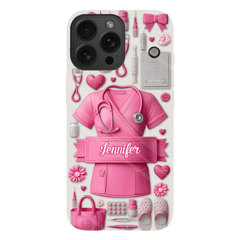 Nursing Is A Work Of Heart - Personalized Nurse Full Print Phone Case